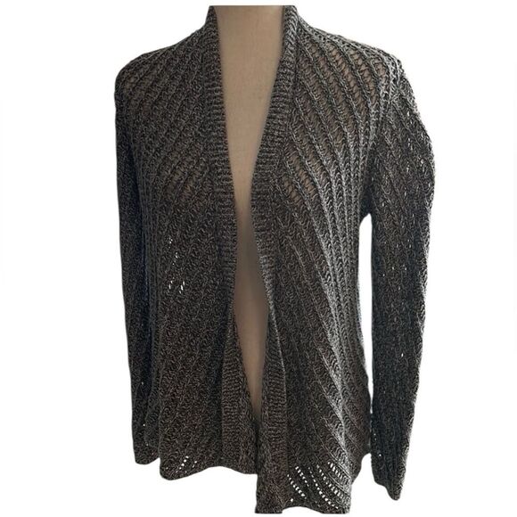 Eileen Fisher crocheted cotton cardigan, loose weave -spring/ summer small - Picture 1 of 9